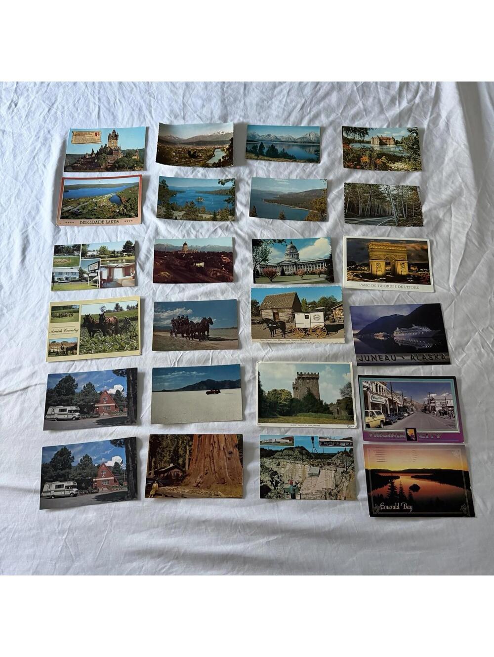 Vintage Postcards Collection - US Travel, Europe Castles, Lakes & Nature